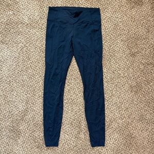 Lululemon - High Waisted Running Leggings - Navy Blue - Size 10